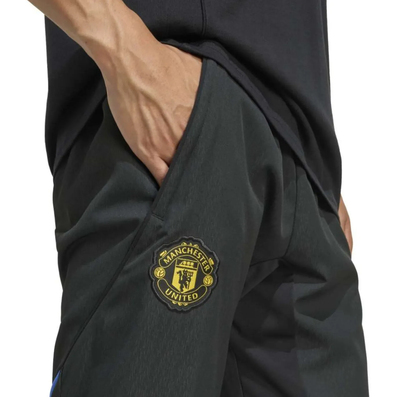 adidas Manchester United Presentatie Trainingspak Full-Zip 2025-2026 Zwart Blauw Geel