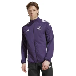 adidas Manchester United Presentatie Trainingsjack 2025-2026 Paars Wit Zwart