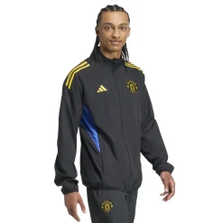 adidas Manchester United Presentatie Trainingsjack 2025-2026 Zwart Blauw Geel