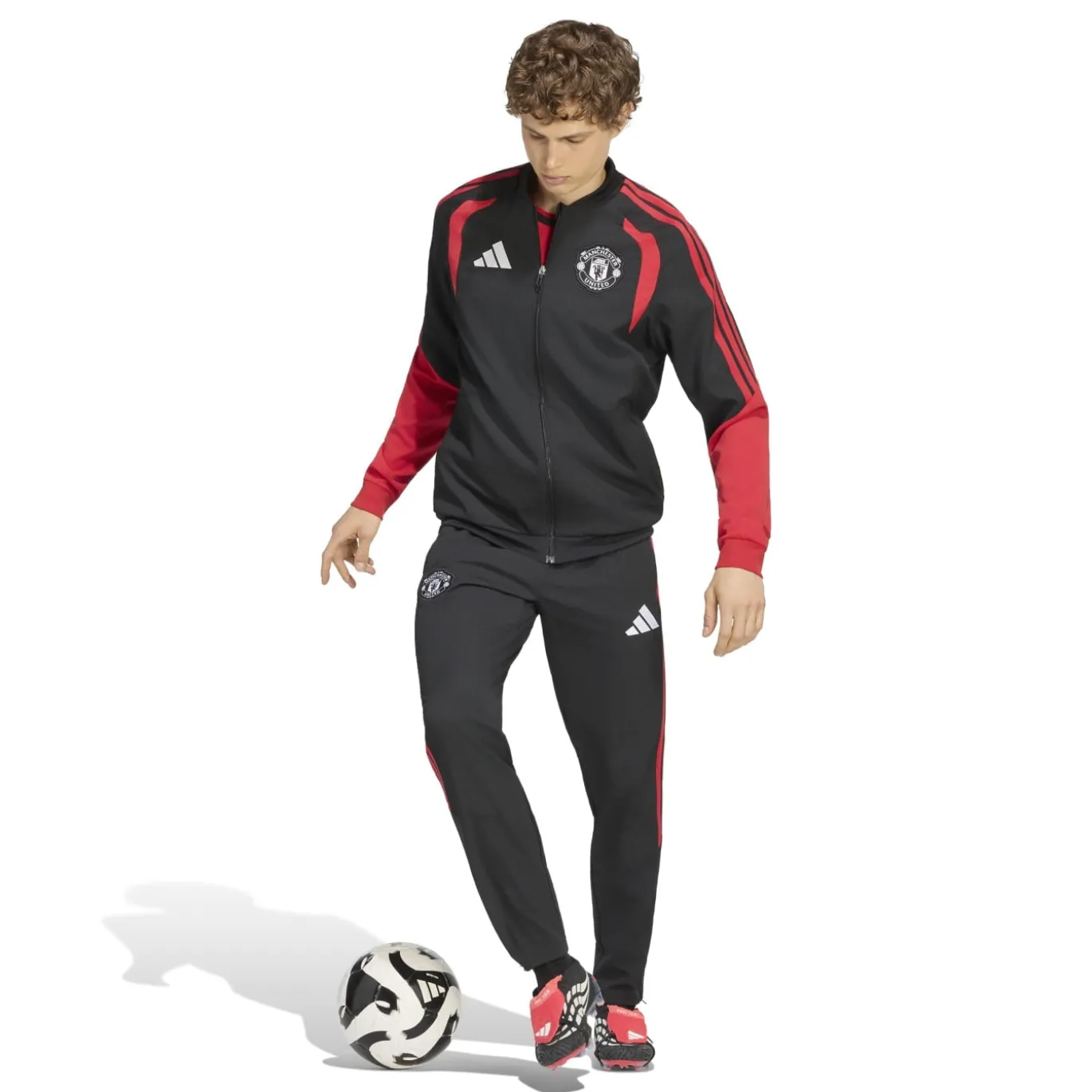 adidas Manchester United Presentatie Trainingsjack 2026-2027 Zwart Rood Wit