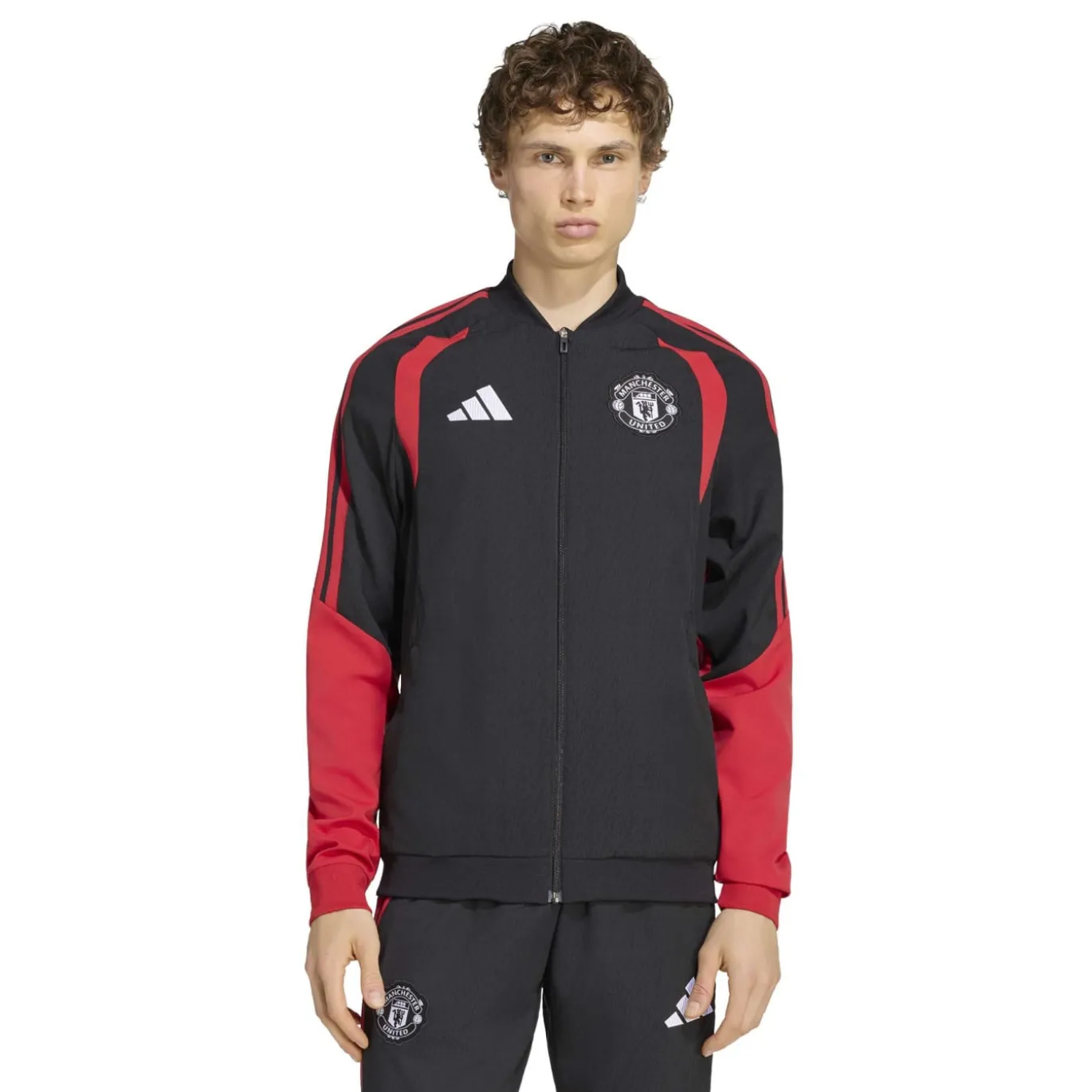 adidas Manchester United Presentatie Trainingsjack 2026-2027 Zwart Rood Wit