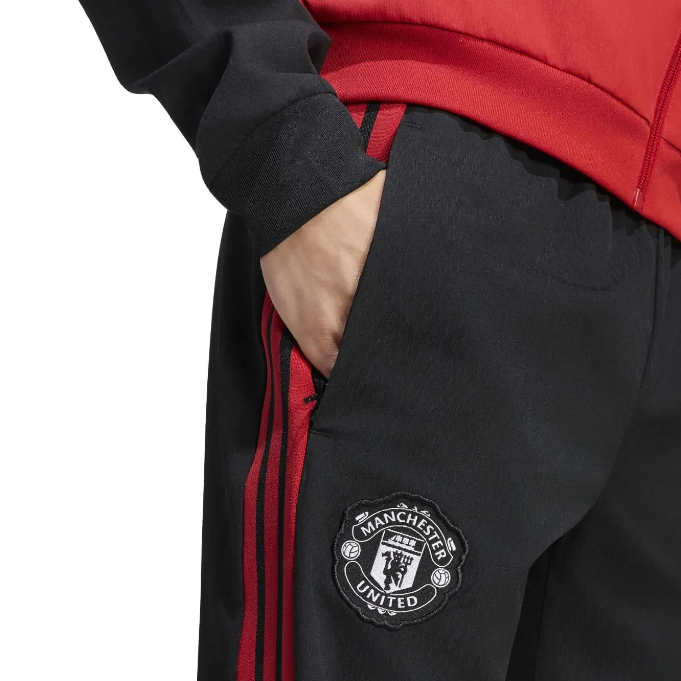 adidas Manchester United Presentatie Trainingsbroek 2026-2027 Zwart Rood Wit