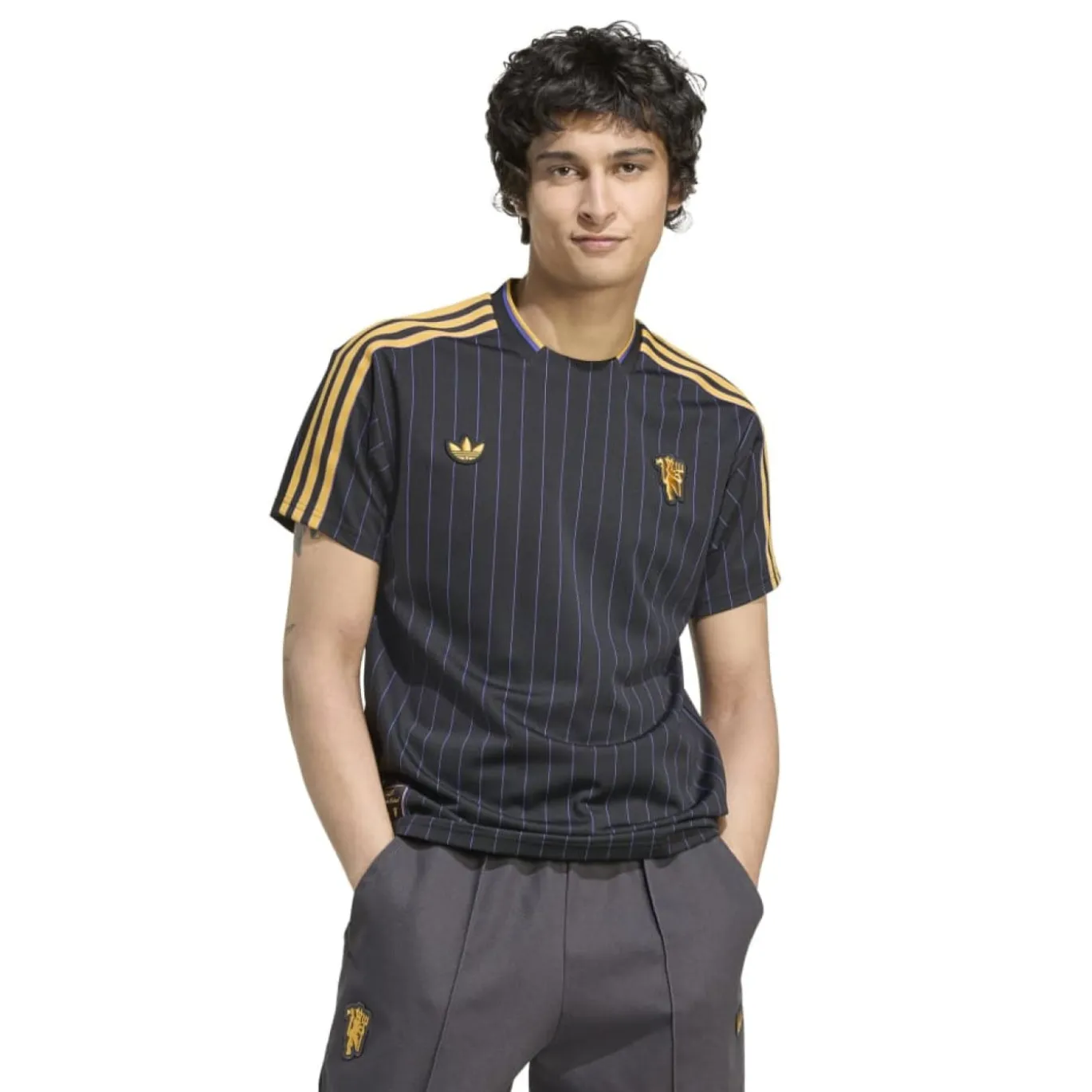 adidas Manchester United Terrace Icons T-Shirt Zwart Goud