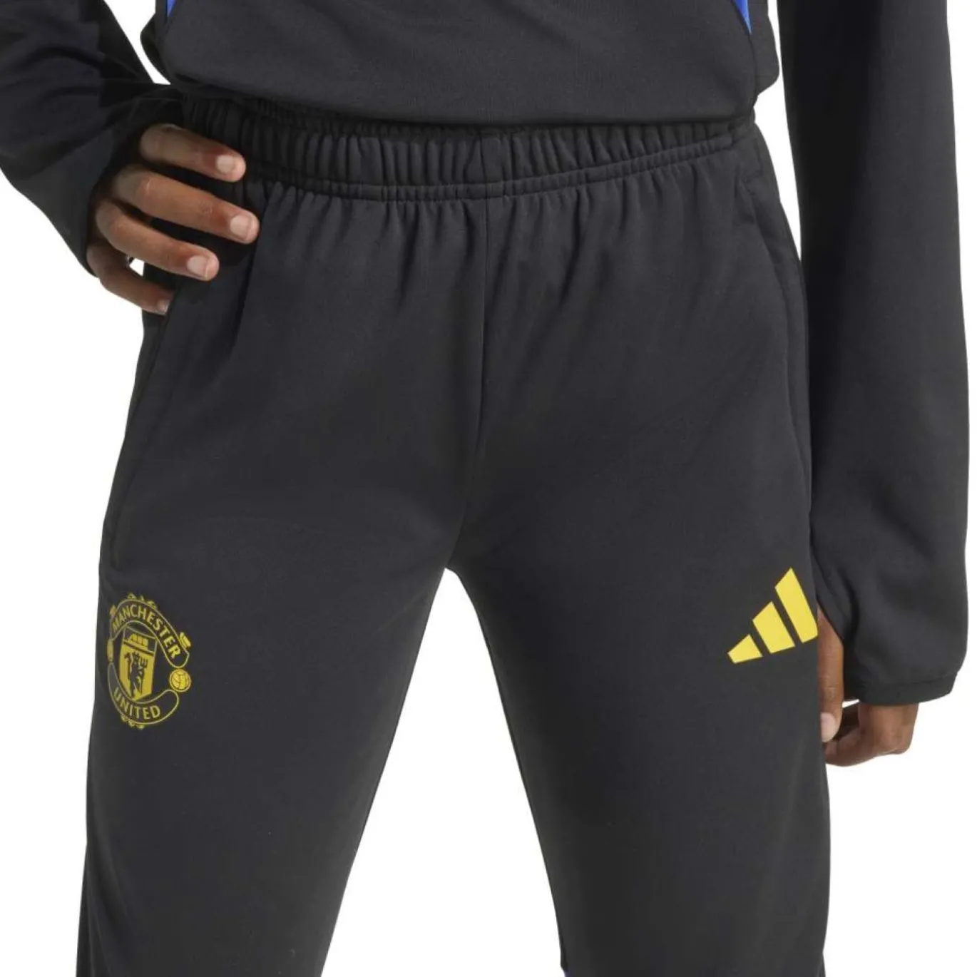 adidas Manchester United Trainingsbroek 2025-2026 Kids Zwart Blauw Geel