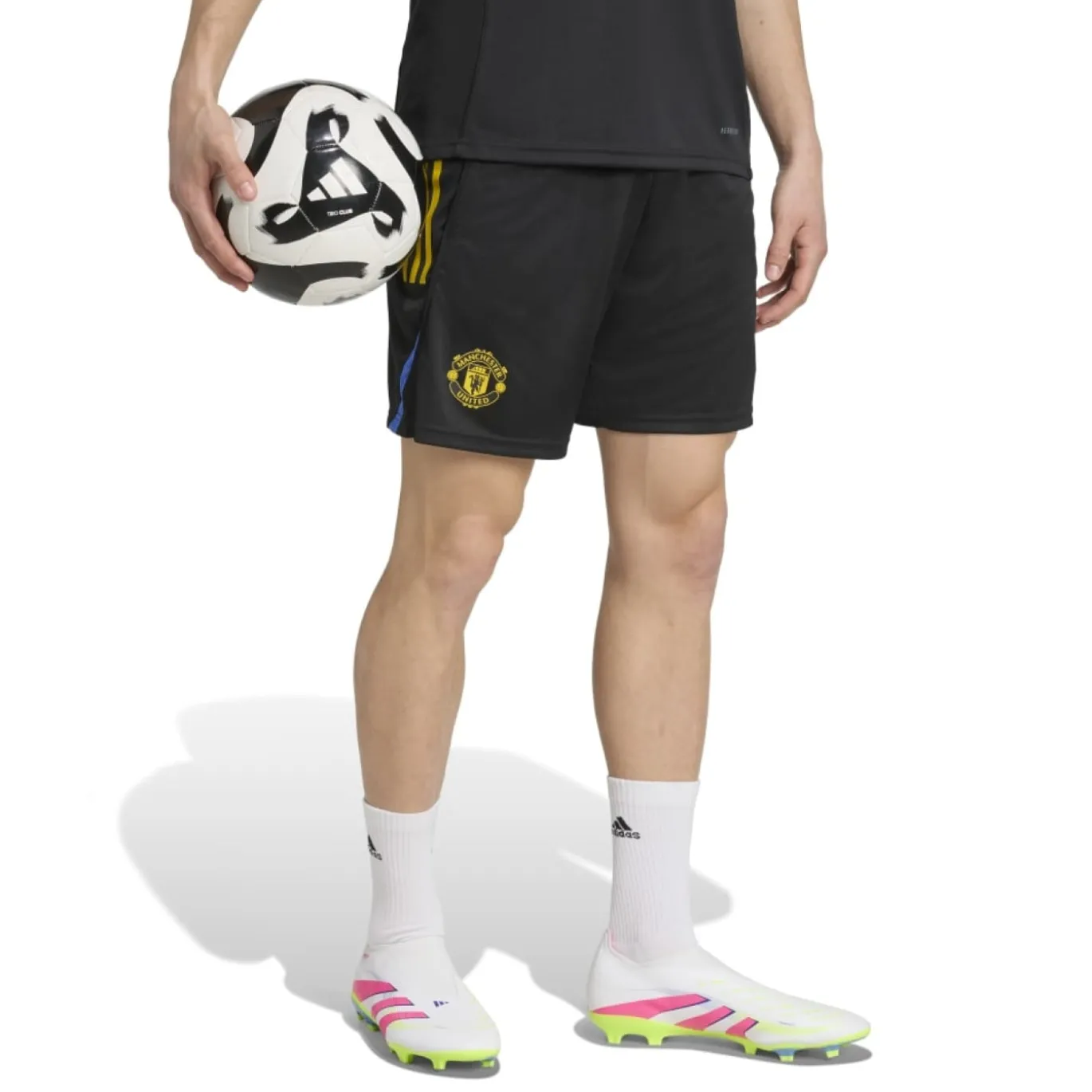 adidas Manchester United Trainingsbroekje 2025-2026 Zwart Blauw Geel