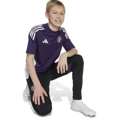 adidas Manchester United Trainingsshirt 2025-2026 Kids Paars Wit Zwart