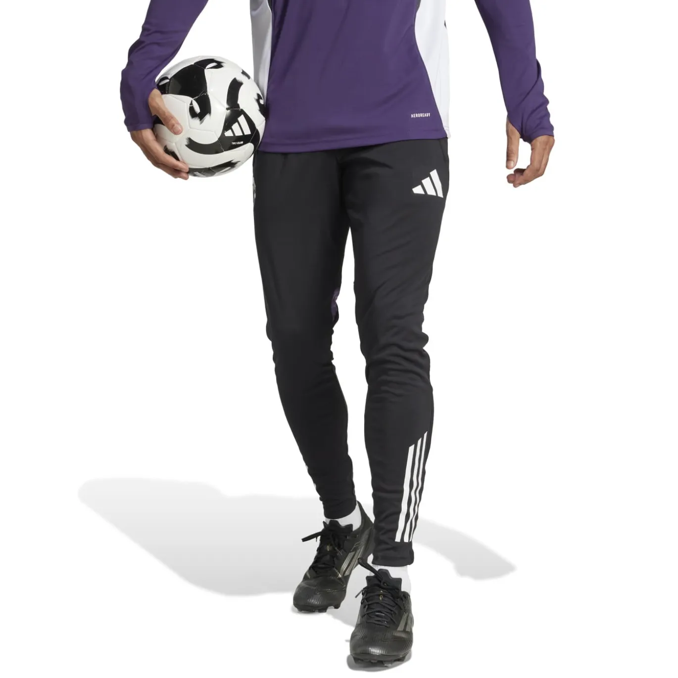 adidas Manchester United Trainingsbroek 2025-2026 Zwart Wit Paars