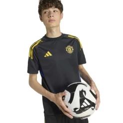 adidas Manchester United Trainingsshirt 2025-2026 Kids Zwart Blauw Geel