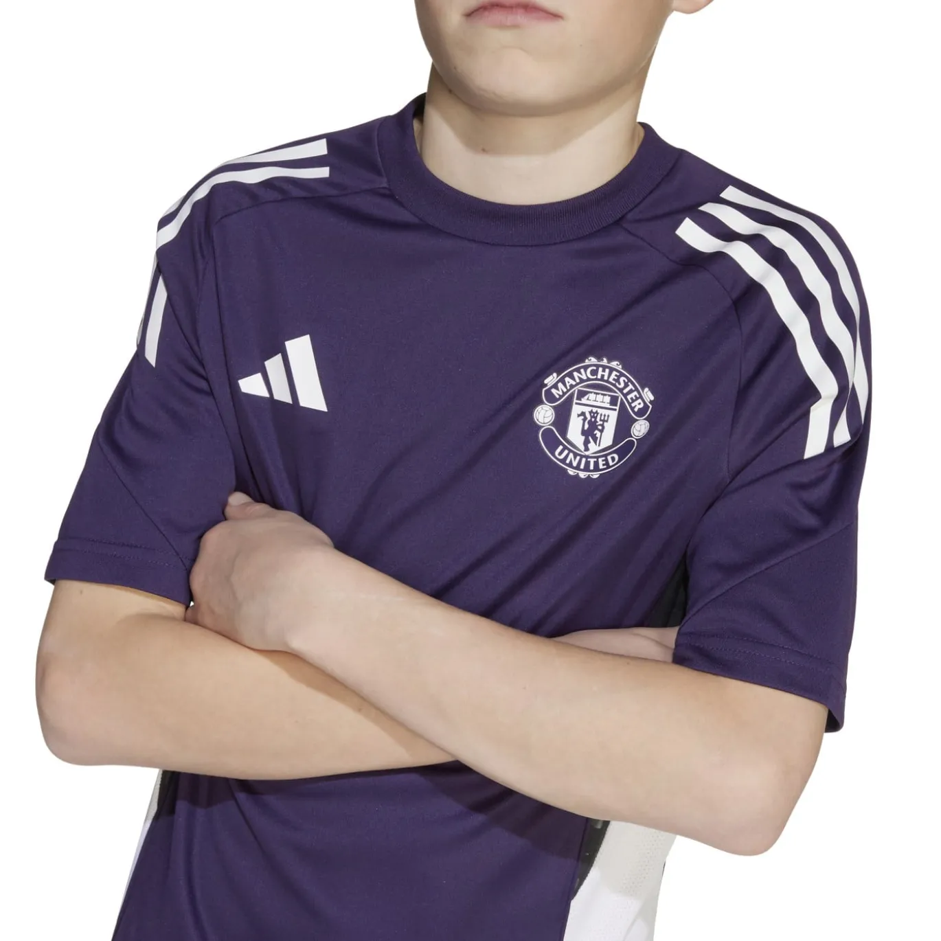 adidas Manchester United Trainingsset 2025-2026 Kids Paars Zwart Wit
