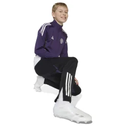 adidas Manchester United Trainingsbroek 2025-2026 Kids Zwart Wit Paars