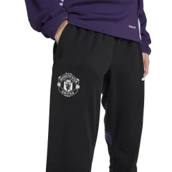 adidas Manchester United Trainingsbroek 2025-2026 Kids Zwart Wit Paars