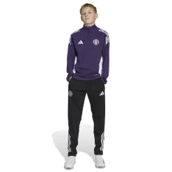 adidas Manchester United Trainingsbroek 2025-2026 Kids Zwart Wit Paars