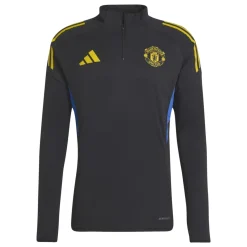 adidas Manchester United Trainingspak 1/4-Zip 2025-2026 Zwart Blauw Geel