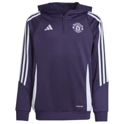 adidas Manchester United Track Trainingspak Hooded 2025-2025 Kids Paars Wit