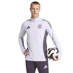 adidas Manchester United Trainingstrui 1/4-Zip 2025-2026 Paars Zwart