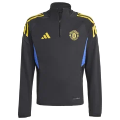 adidas Manchester United Trainingstrui 1/4-Zip 2025-2026 Kids Zwart Blauw Geel