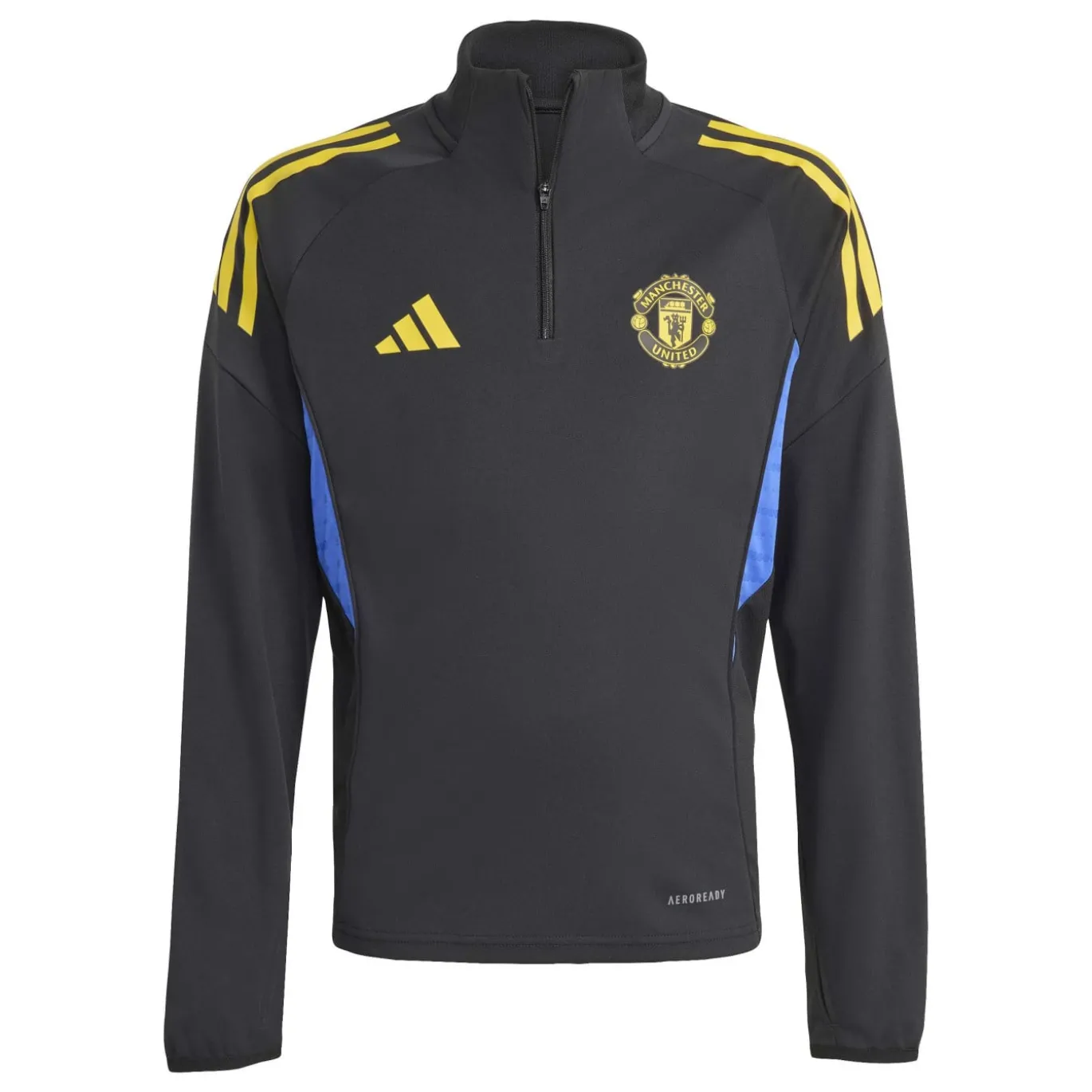 adidas Manchester United Trainingstrui 1/4-Zip 2025-2026 Kids Zwart Blauw Geel