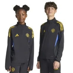 adidas Manchester United Trainingstrui 1/4-Zip 2025-2026 Kids Zwart Blauw Geel