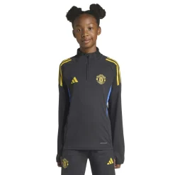 adidas Manchester United Trainingstrui 1/4-Zip 2025-2026 Kids Zwart Blauw Geel