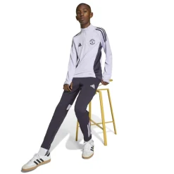 adidas Manchester United Trainingstrui 1/4-Zip 2025-2026 Kids Paars Zwart