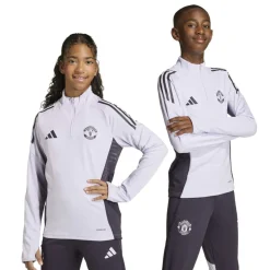 adidas Manchester United Trainingstrui 1/4-Zip 2025-2026 Kids Paars Zwart