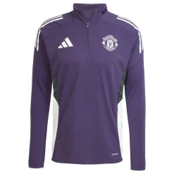adidas Manchester United Trainingstrui 1/4-Zip 2025-2026 Paars Wit Zwart