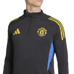adidas Manchester United Trainingstrui 1/4-Zip 2025-2026 Zwart Blauw Geel