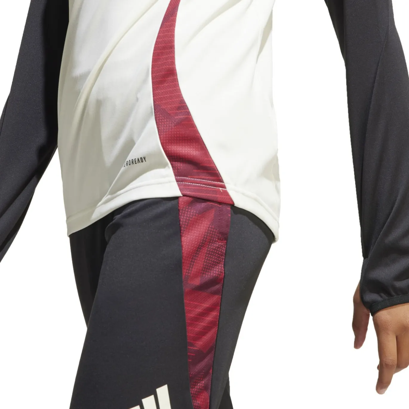 adidas Manchester United Trainingstrui 1/4-Zip 2024-2025 Kids Wit Zwart Rood