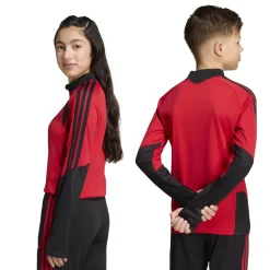 adidas Manchester United Trainingstrui 1/4-Zip 2026-2027 Kids Rood Zwart Wit