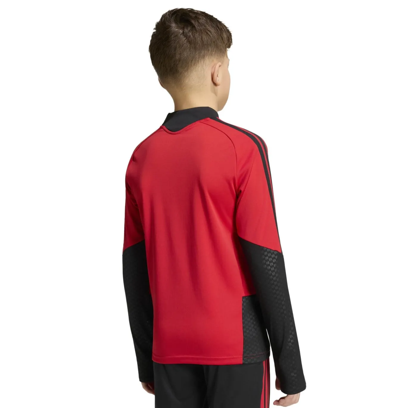 adidas Manchester United Trainingstrui 1/4-Zip 2026-2027 Kids Rood Zwart Wit