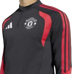 adidas Manchester United Trainingstrui 1/4-Zip 2026-2027 Zwart Rood Wit