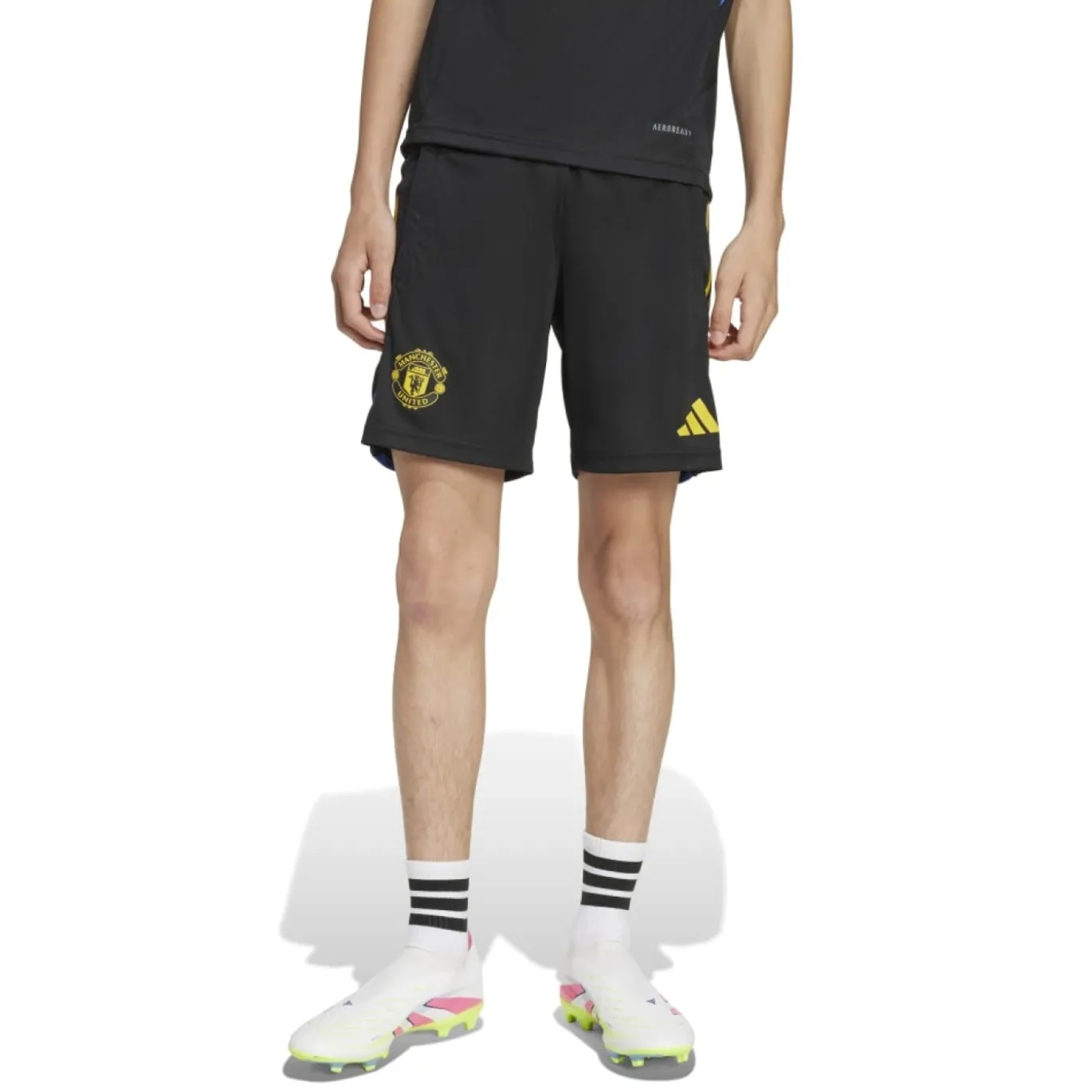 adidas Manchester United Trainingsset 2025-2026 Kids Zwart Blauw Geel