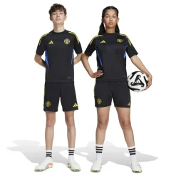 adidas Manchester United Trainingsbroekje 2025-2026 Kids Zwart Blauw Geel