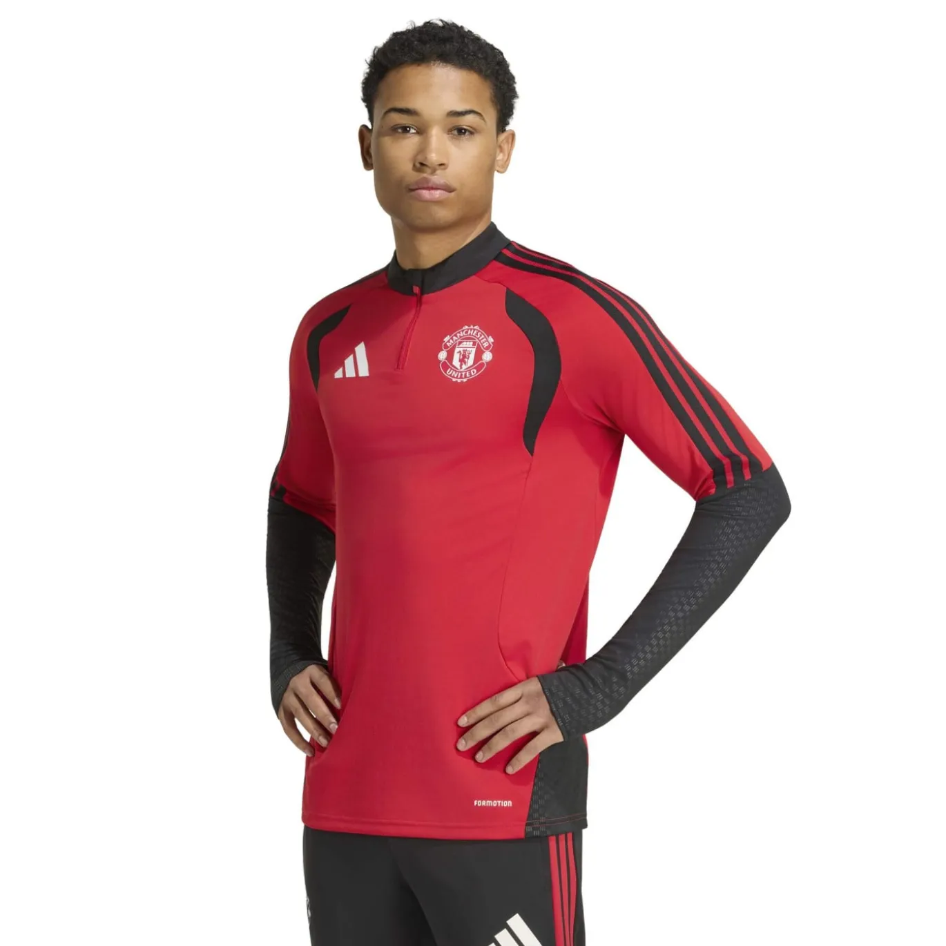 adidas Manchester United Trainingspak 1/4-Zip 2026-2027 Rood Zwart Wit