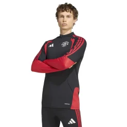 adidas Manchester United Trainingspak 1/4-Zip 2026-2027 Zwart Rood Wit