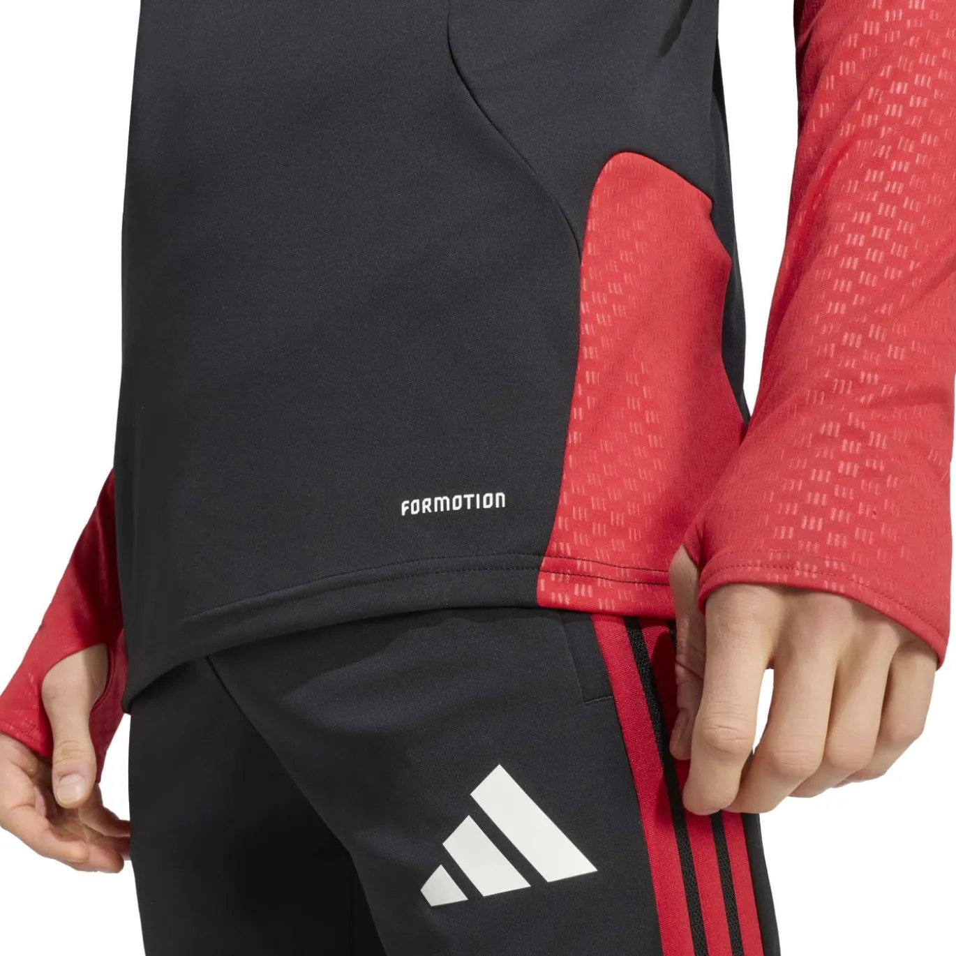 adidas Manchester United Trainingspak 1/4-Zip 2026-2027 Zwart Rood Wit