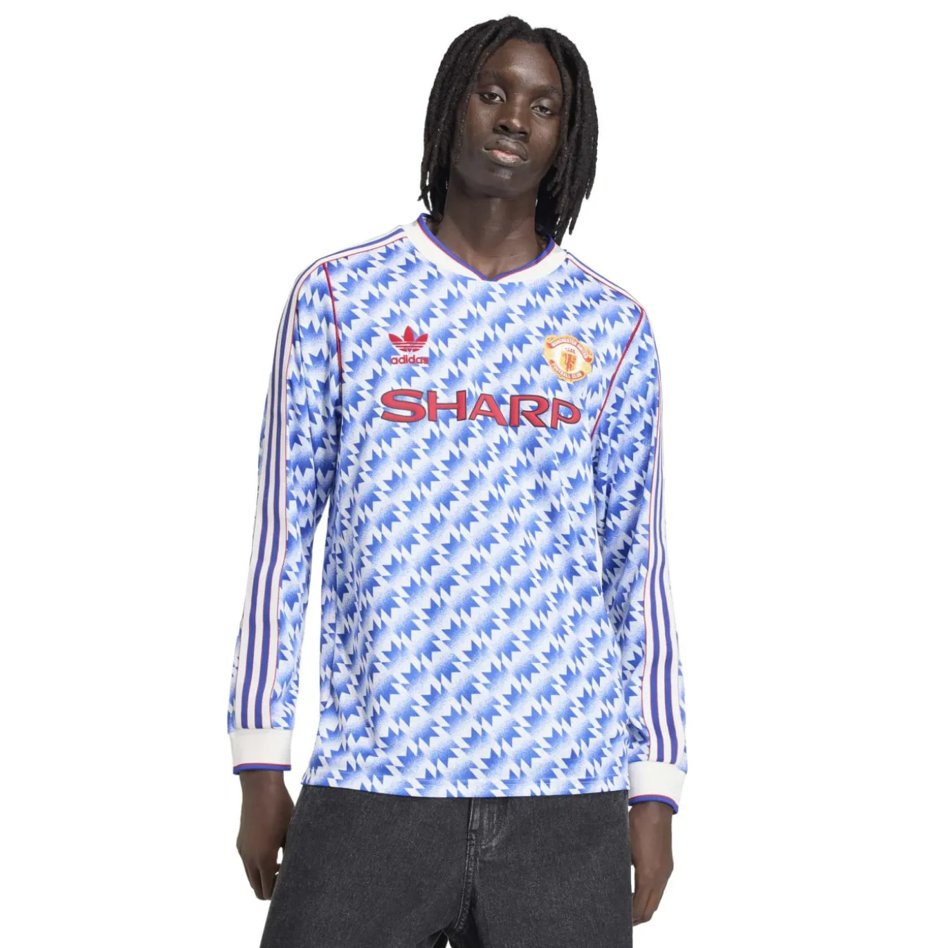 adidas Manchester United Uitshirt Lange Mouwen 1990-1992