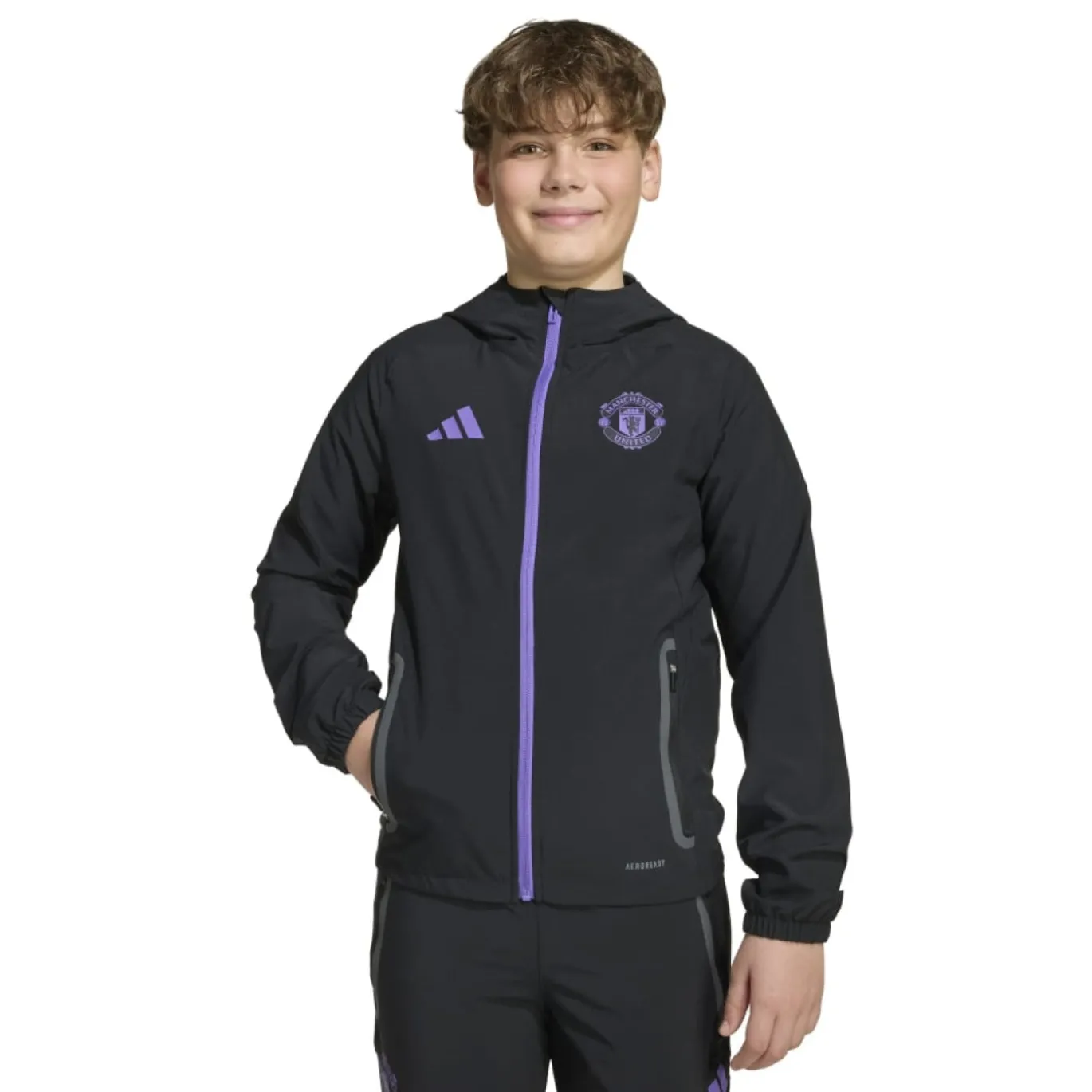 adidas Manchester United Vis Tech Vest Kids Zwart Paars