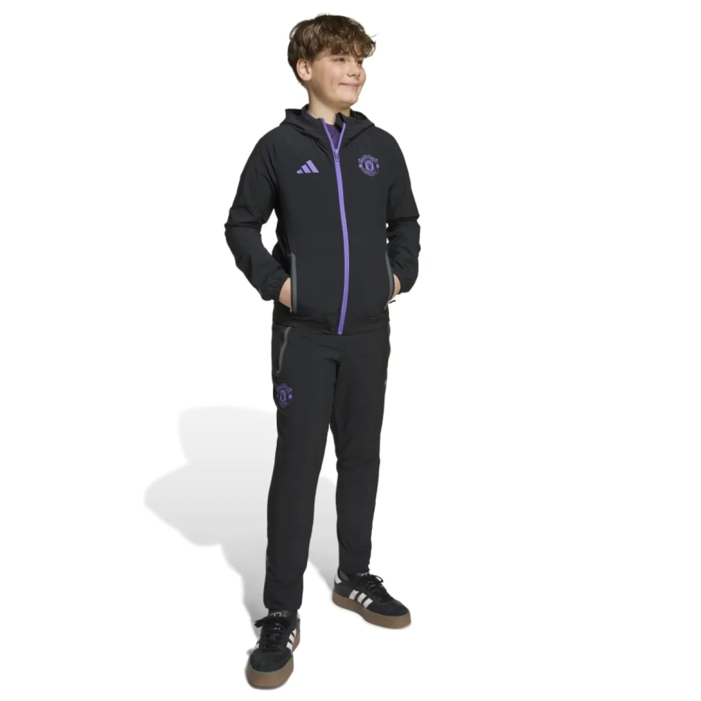 adidas Manchester United Vis Tech Vest Kids Zwart Paars