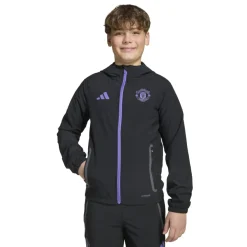 adidas Manchester United Vis Tech Trainingspak Full-Zip Kids Zwart Paars