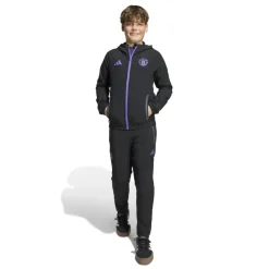 adidas Manchester United Vis Tech Trainingspak Full-Zip Kids Zwart Paars