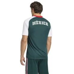 adidas Mexico Pre-Match Trainingsshirt 2026-2028 Donkergroen Wit Rood
