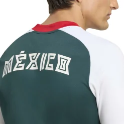 adidas Mexico Pre-Match Trainingsshirt 2026-2028 Donkergroen Wit Rood