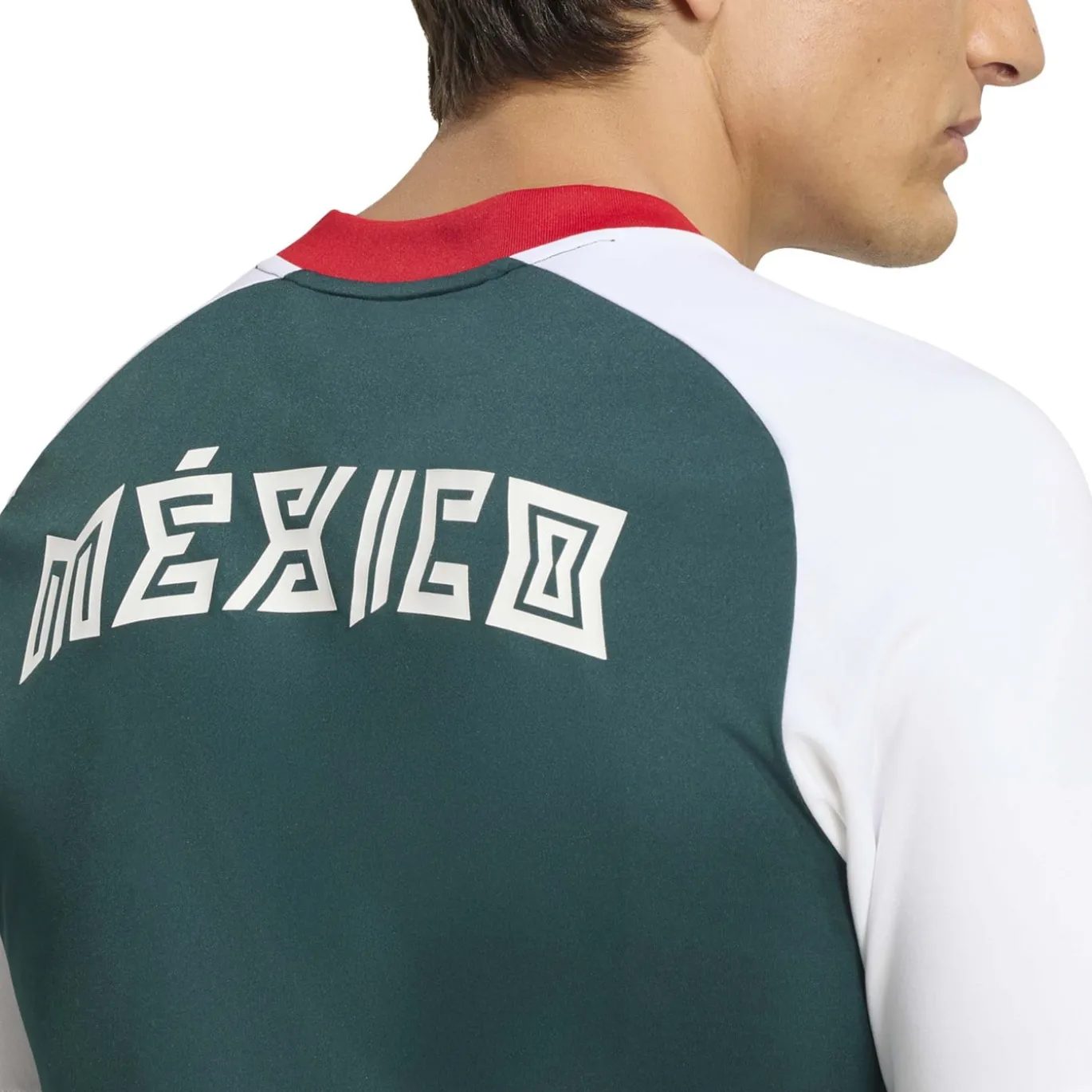 adidas Mexico Pre-Match Trainingsshirt 2026-2028 Donkergroen Wit Rood