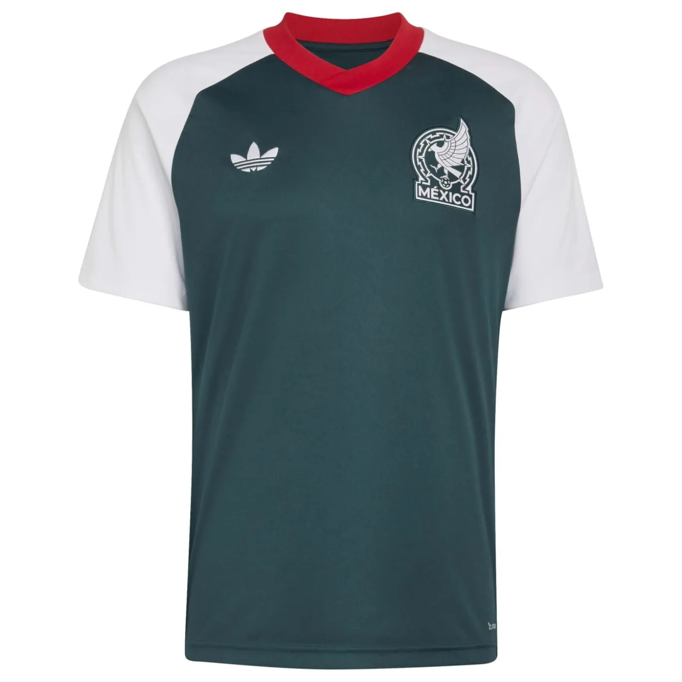 adidas Mexico Pre-Match Trainingsshirt 2026-2028 Donkergroen Wit Rood
