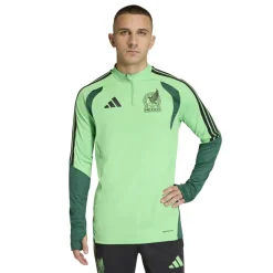 adidas Mexico Trainingspak 1/4-Zip 2026-2028 Lichtgroen Zwart Groen