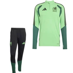 adidas Mexico Trainingspak 1/4-Zip 2026-2028 Lichtgroen Zwart Groen