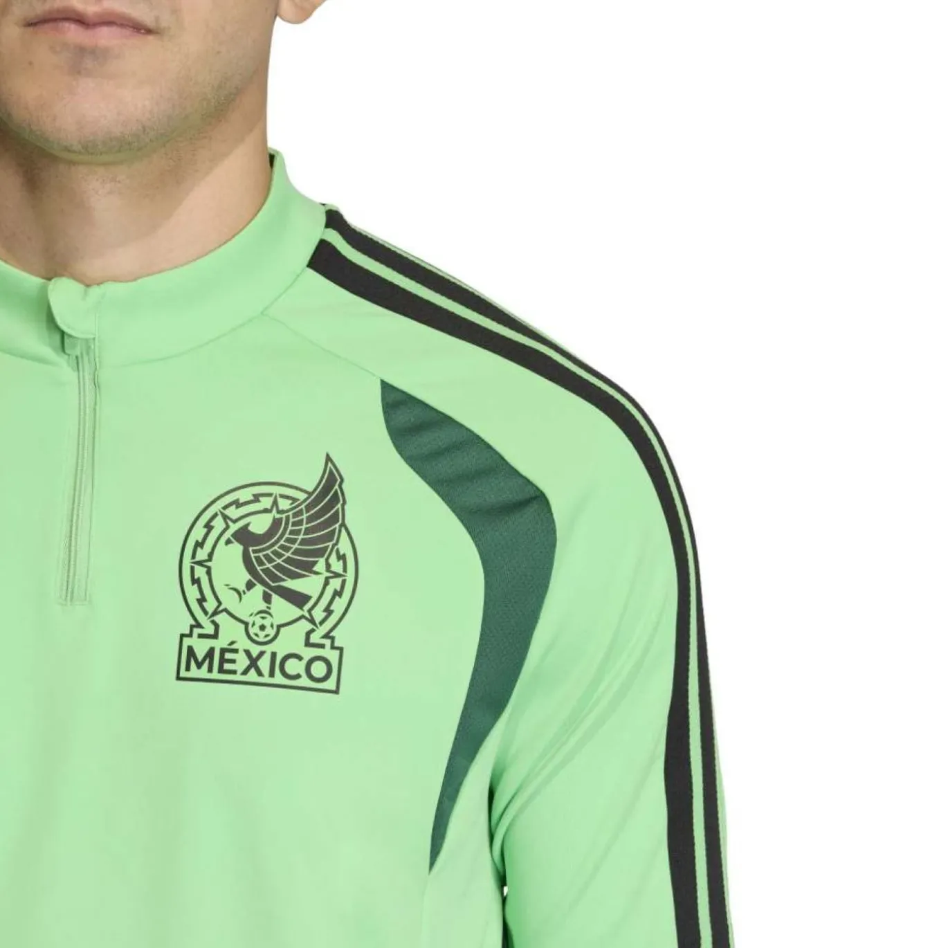 adidas Mexico Trainingstrui 1/4-Zip 2026-2028 Lichtgroen Groen Zwart