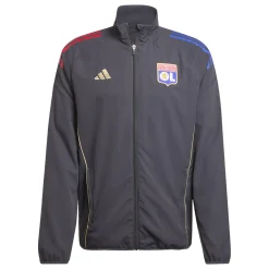 adidas Olympique Lyon Presentatie Trainingsjack 2025-2026 Donkergrijs Goud Rood Blauw