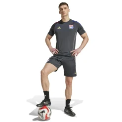 adidas Olympique Lyon Trainingsbroekje 2025-2026 Donkergrijs Goud Rood Blauw